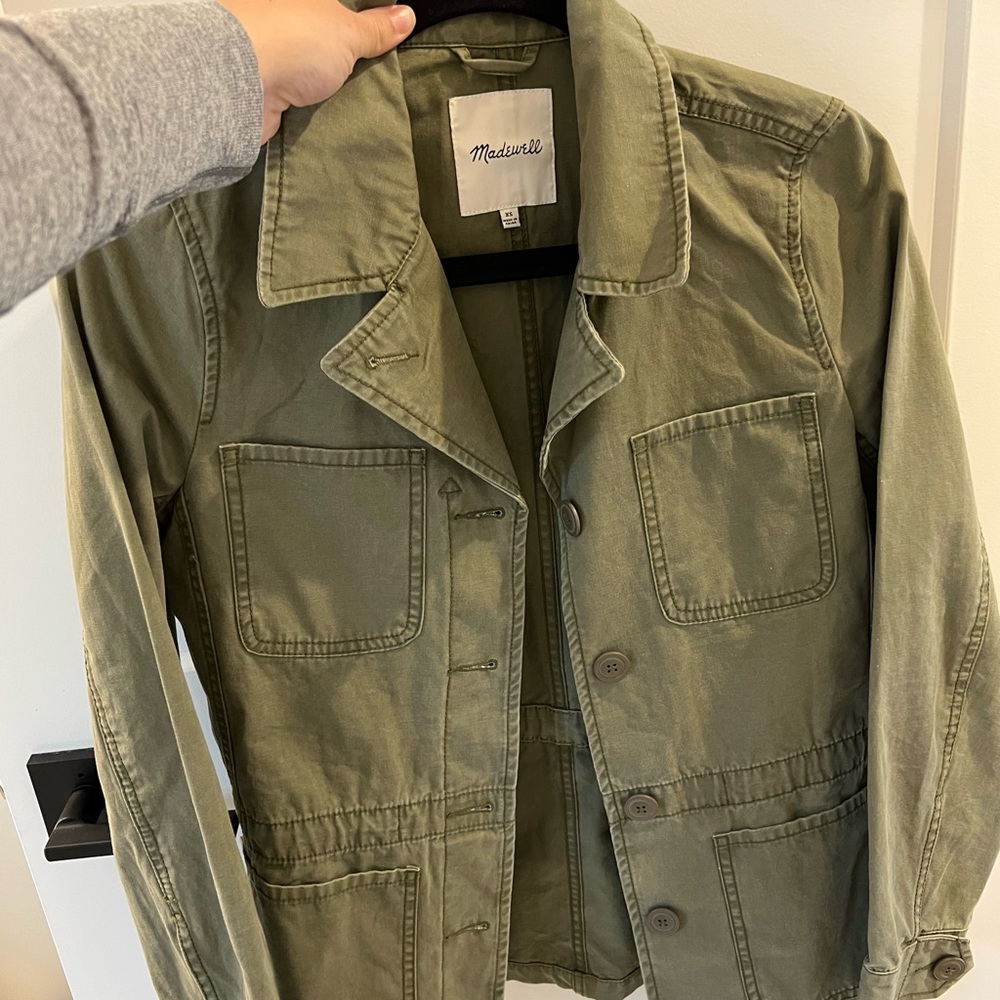 Madewell military button jacket- size xs